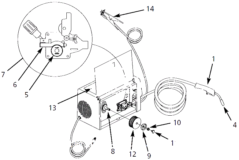 Arc-Welder Parts Diagram and Parts List for MXW308  Campbell Hausfeld Welder